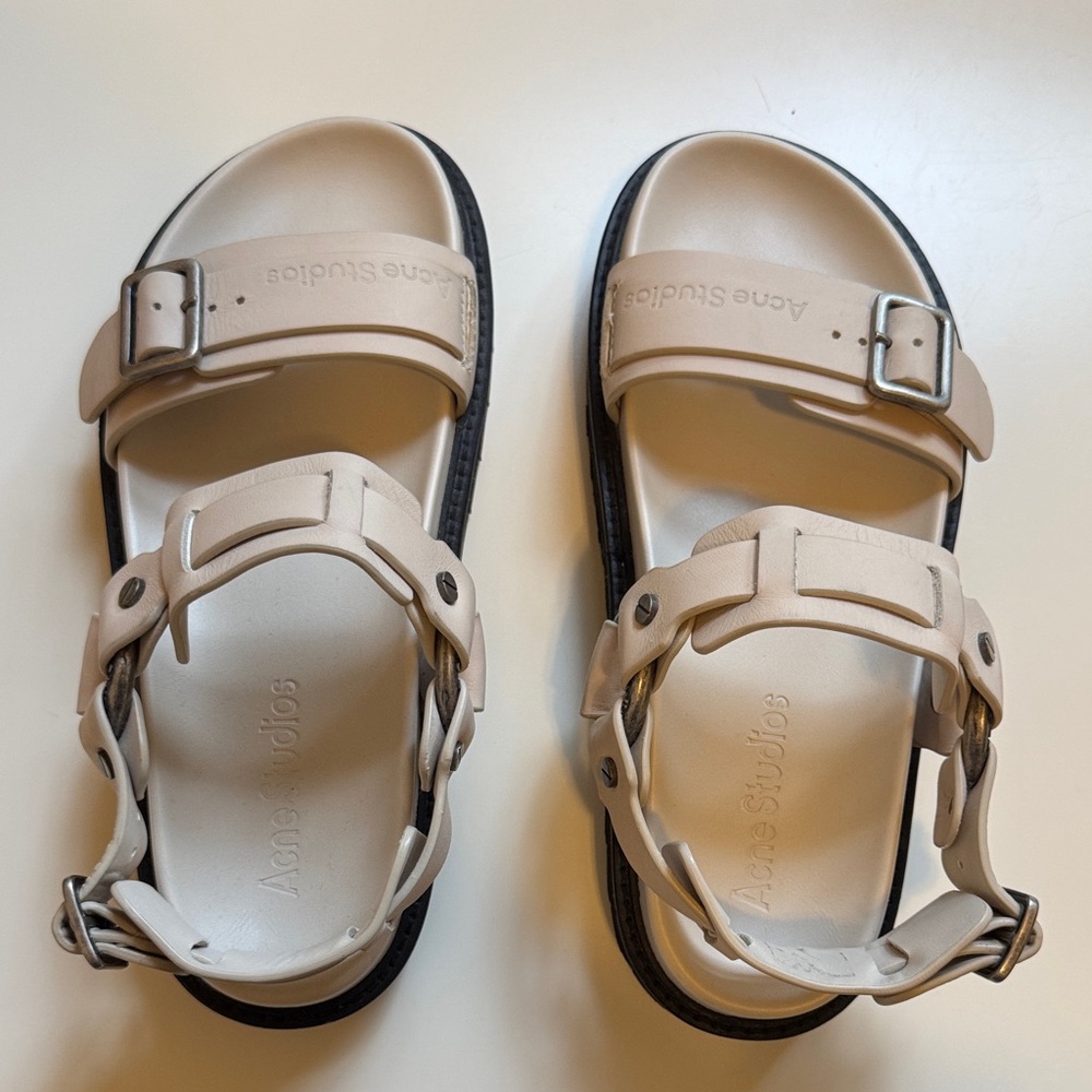 Acne Studios Balius Harness Sandal in Creme in Size 38 * BRAND NEW - Picture 5 of 12